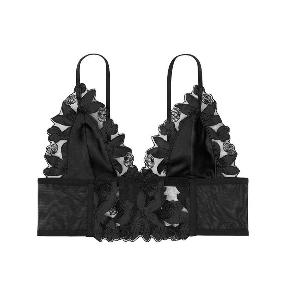 Unlined Floral Embroidered Bralette